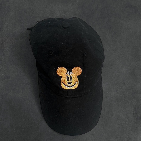 Disney Accessories - Disney Black Cap with Gold Embroidered Character